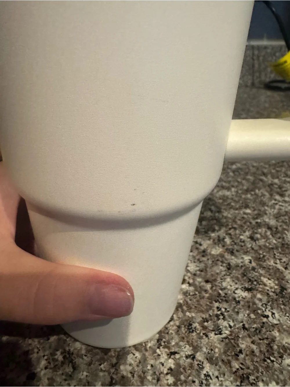 Stanley Cream Travel Mug with Pink Straw Cap